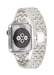 Stylish Replacement Band Strap for Apple Watch 38/40/41mm, Silver