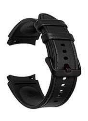 Leather Replacement Band for Samsung Galaxy Watch 4, Black