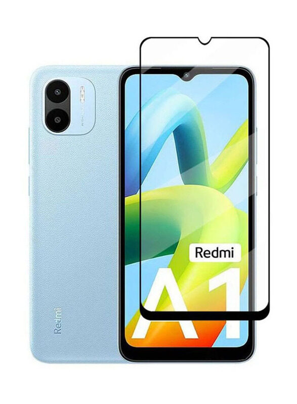 

Generic Xiaomi Redmi A1 Shockproof Full Coverage Tempered Glass Screen Protector, Clear/Black