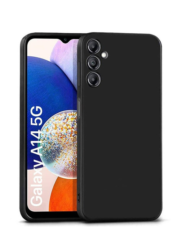 

Generic Samsung Galaxy A14 5G Liquid Silicone Protective Shockproof Soft Back Mobile Phone Case Cover, Black