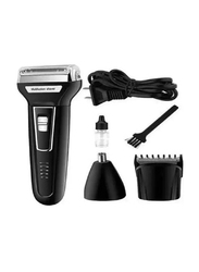 Rabos 3 in 1 Portable EU Plug Electric Shaver Kemei Dry Multi Usage For Men, KM-6558, Black