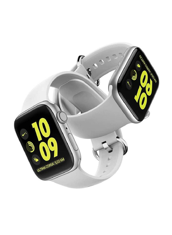 44mm Full Screen HD Smartwatch with Split Screen & Bluetooth Call, White