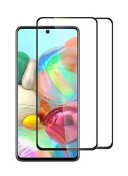 2-Piece Samsung Galaxy A73 5g 9H HD Full Glue Tempered Glass Screen Protector, Black/Clear