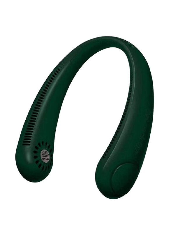 

Generic Portable Neck Fan Hands Free Bladeless 360° Cooling USB Rechargeable with 3 Wind Speed, Green