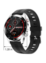 LW 46mm Full Touch Screen Fitness Trackers Smartwatch with Smart Reminder Heart Rate Sleep Monitor, IP67 Waterproof Fitness & Bluetooth Voice Call, Silver