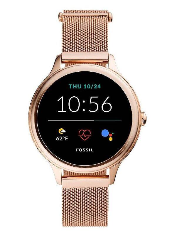 

Hyx Stainless Steel Touchscreen Smartwatch with Speaker, Heart Rate Foe Woman Gold