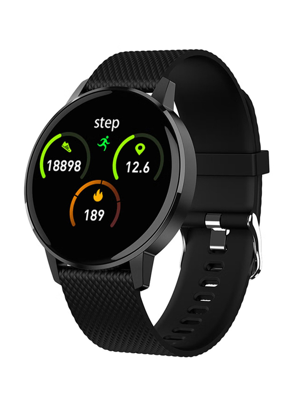 IP67 Waterproof Fitness Tracker Smartwatch, Black