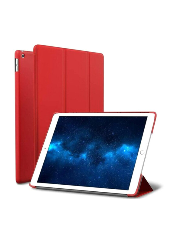 

Generic Apple iPad 9.7-inch 6th/5th Generation 2018/ 2017 Slim Fit Lightweight Smart Tablet Flip Case Cover with TPU Back Case, Red