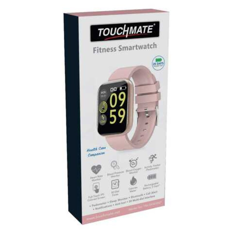 Touchmate 42mm Fitness Smartwatch, SW400NB, Pink