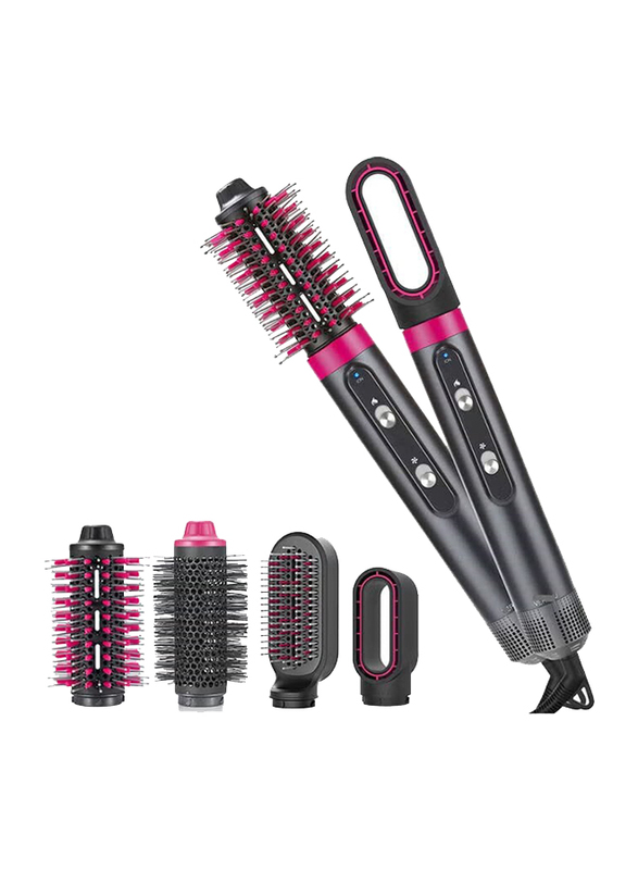 Arabest 4-in-1 Hair Dryer and Comb, Pink/Black