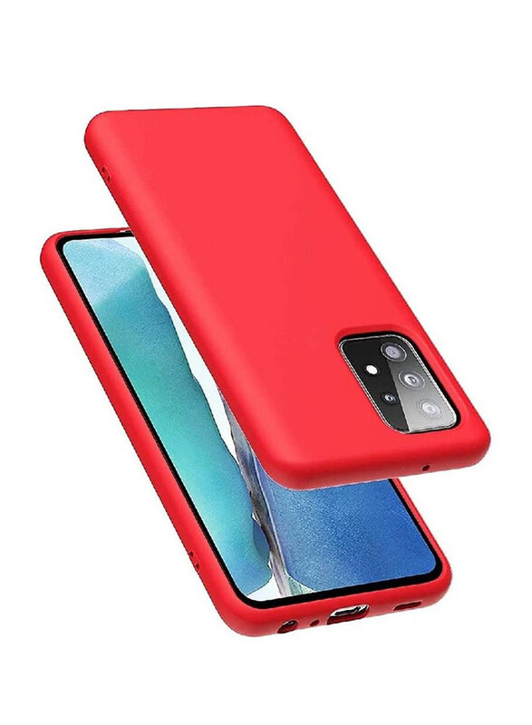 

Generic Samsung Galaxy A72 5G Soft Silicone Mobile Phone Back Case Cover, Red