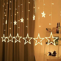 Ramadan Star Decoration Lights with 8 Sequence Modes, 3.5 Meter, Warm White