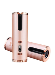 XiuWoo Automatic Cordless Hair Curler with LCD Display, Pink