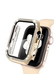 Diamond Watch Cover Guard Shockproof Frame Compatible for Apple Watch 41mm, Gold