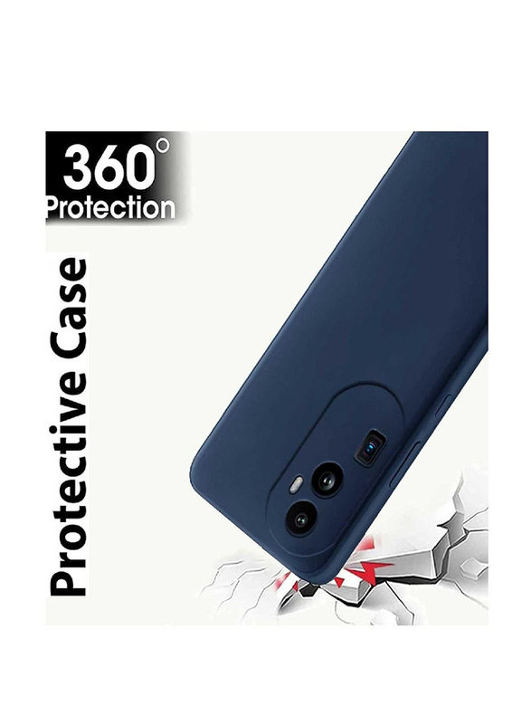 Zoomee Oppo Reno 10 Pro+ 5G Liquid Silicone Rubber Camera Protection Ultra Slim Mobile Phone Case Cover, Blue