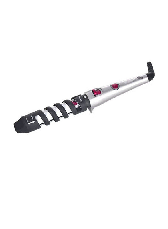 

Arabest Hair Curler Spiral Tube with Ceramic Coating, Silver/Black