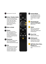ICS Universal Remote Control for Samsung Smart TV HDTV 4K UHD Curved QLED with Netflix Prime Video Buttons, Black