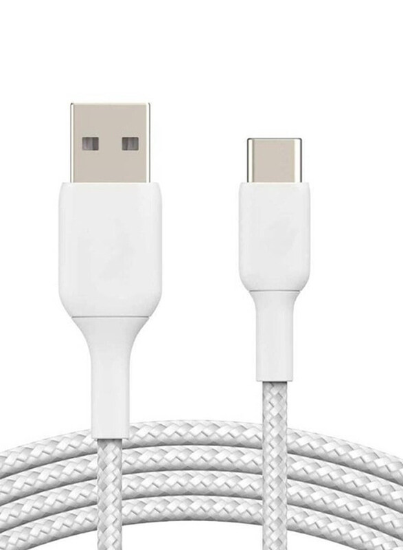 USB Type-C Data Cable, Fast Charging USB Type A to USB Type-C for Smartphones/Tablets, White