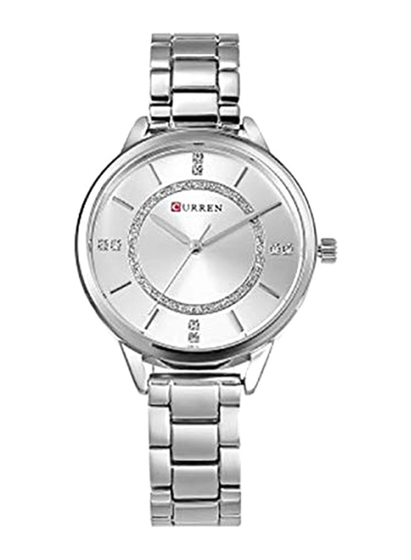 

Curren Analog Watch for Women with Stainless Steel, Water Submerge Resistant, 9006, Silver