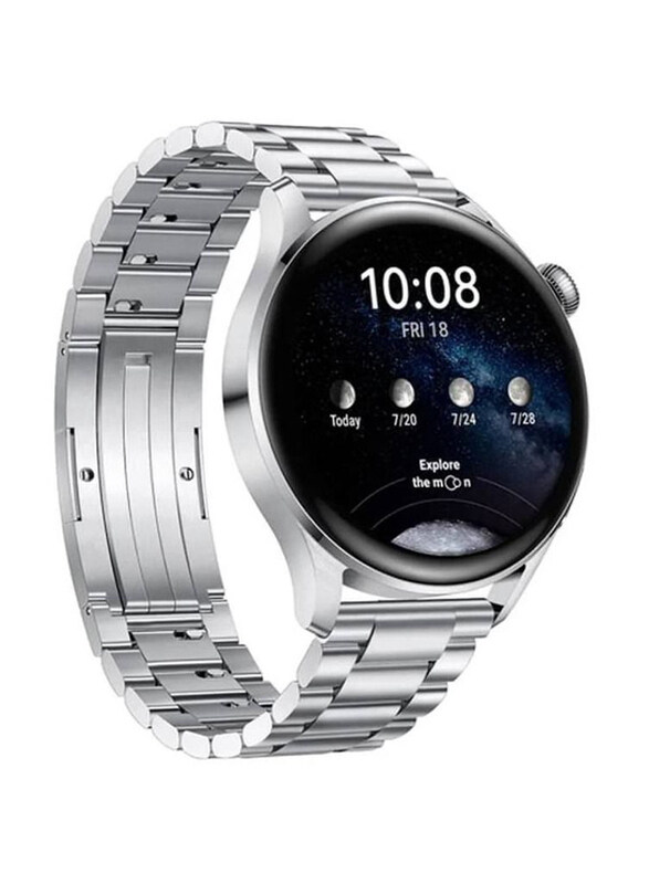 

Generic Stainless Steel Replacement Strap for Huawei Watch GT 3, Silver