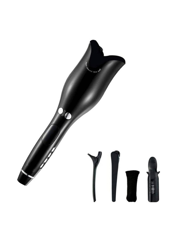 Automatic Ceramic Rotating Hair Curler., Black