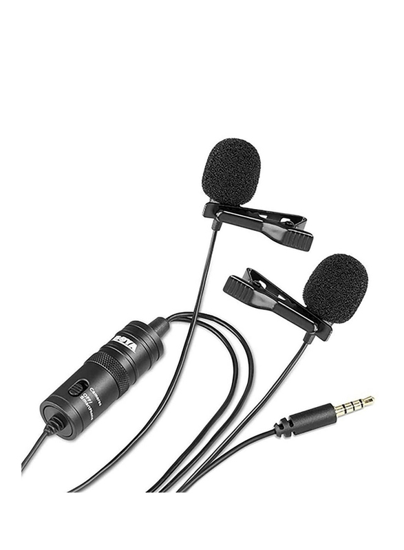 Boya BY-M1DM Omni-Directional Lavalier Microphone, LU-D5707, Black