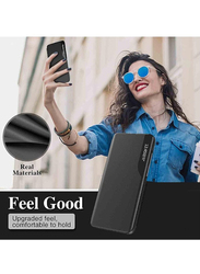 Olliwon Protective Windows Smart View Flip Foldable Kickstand Case Cover for Xiaomi Mi 13 Pro, Black