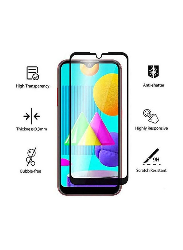 Tempered Glass Screen Protector for Samsung Galaxy M01, Black