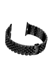 Stainless Steel Solid Metal Bracelet Strap for Apple Watch Series 7 6 5 4 3 2 SE 41mm / 40mm / 38mm, Black