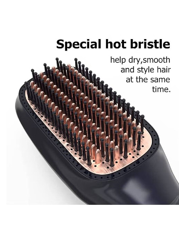 Arabest 2-in-1 Professional Hair Dryer Brush Styler, Black/Brown