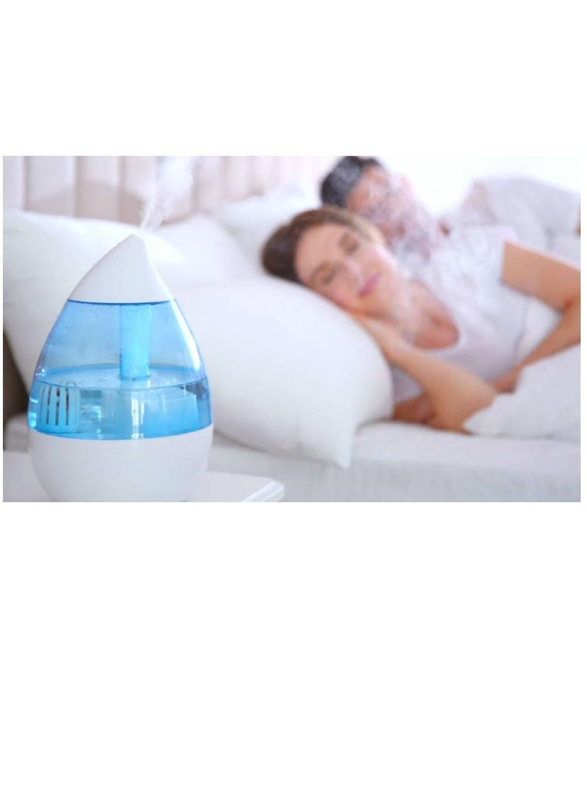 XiuWoo Ultrasonic Air Humidifier, White/Blue