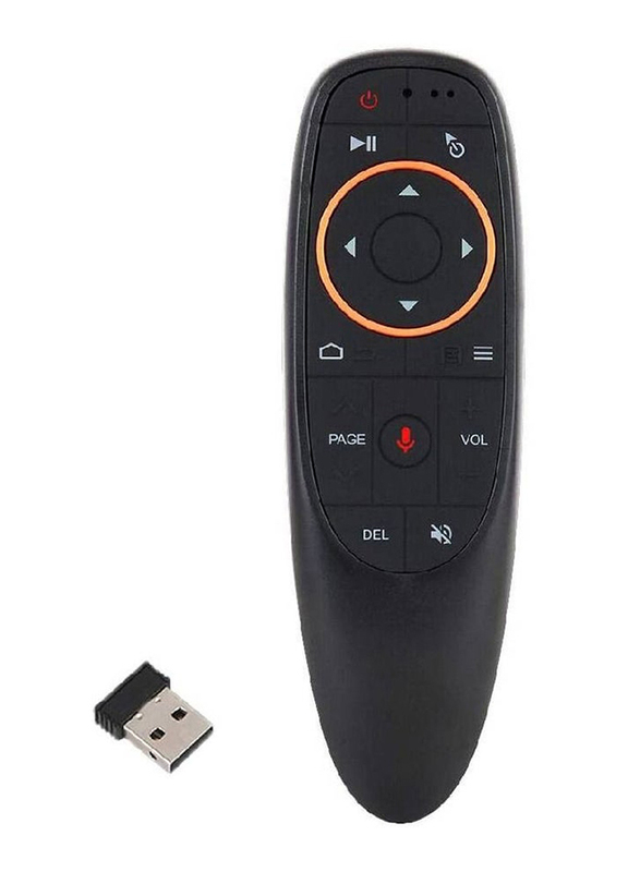 Air Mouse Remote Control 2.4G RF Wireless with 6-Axis Gyroscope & IR Learning for Android TV Box/PC, Black