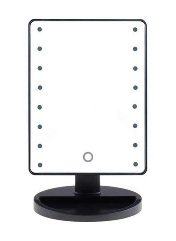 Adjustable Led Touch Screen Makeup Mirror, Black