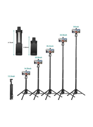 Selfie Stick Tripod for Apple iPhone & Android Phones, Black