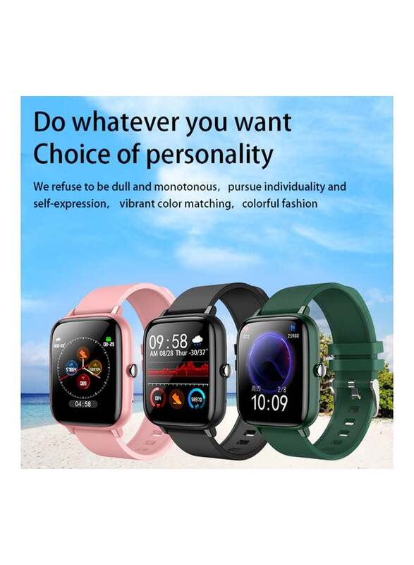 Waterproof Full-Touch Screen Blue Tooth Smart Bracelet Black