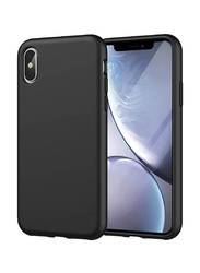 Apple iPhone X/Xs Silky-Soft touch Full-Body Protective Mobile Phone Case Cover, Black