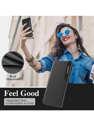 Case Me Protective Windows Smart View Flip Foldable Kickstand Case Cover for Oppo Reno 8 T 5G, Black