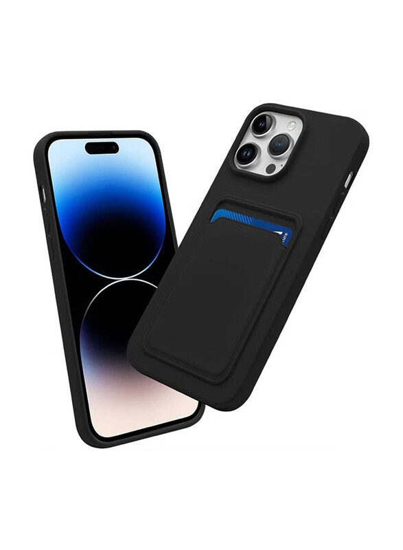 

Olliwon Apple iPhone 14 Pro Max Protective Shock-Absorbing Slim Fit Durable Wallet Mobile Phone Back Case Cover, Black