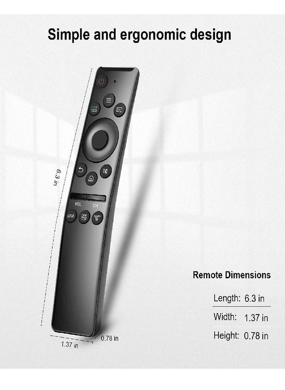 Universal Replacement Remote Control for HDTV 4K Samsung Smart TV, Black