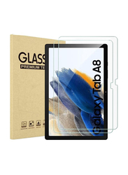 HYX Samsung Galaxy Tab A8 9H Scratch Resistant Bubble Free Tempered Glass Screen Protector, 2 Piece, Clear