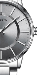 Curren Analog Watch for Men with Stainless Steel Band, Water Resistant, 8385, Silver/Silver