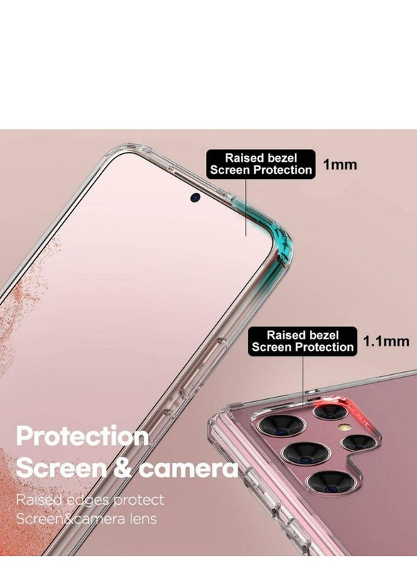 Samsung S22 Ultra All-in-One Case Screen Protector Camera Protector Anti-Yellowing Mobile Phone Case Cover, Clear