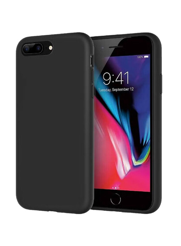 

Generic Apple iPhone 8 Plus Microfiber Lining Silicone Protective Mobile Phone Case Cover, Black