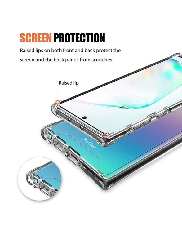Samsung Galaxy Note 10 Plus Transparent Anti-Scratch Shockproof Mobile Phone Case Cover, Clear