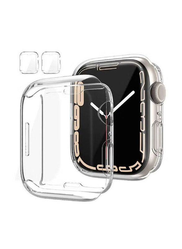 

Generic Protective Case Cover for Apple Watch Series 7 41mm, 2 Piece, Clear