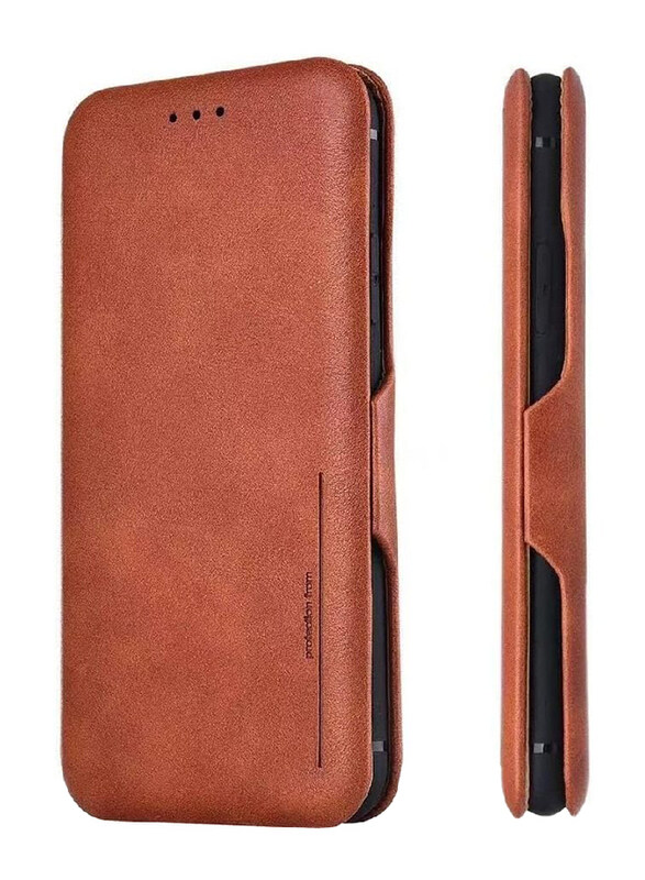 

Olliwon Samsung Galaxy A54 5G Protective PU Leather Card Holder with Auto Magnetic Closure Mobile Phone Case Cover, Brown