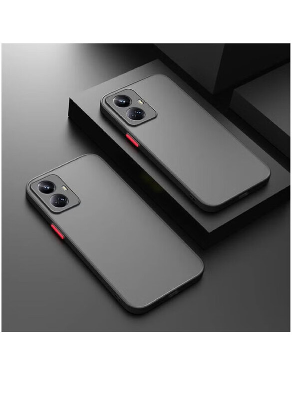 

Zoomee Realme 10 Pro+ Protective Shockproof Matte Anti-Scratch Slim Mobile Phone Back Case Cover, Black
