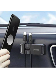 Yesido Universal C113 Mini Zinc Alloy Magnetic Sheet Cable Clip Car Phone Holder, Black