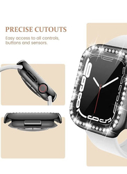 Diamond Guard Shockproof Frame Protective Cover for Apple Watch 42/44mm, 2 Piece, Clear/Black