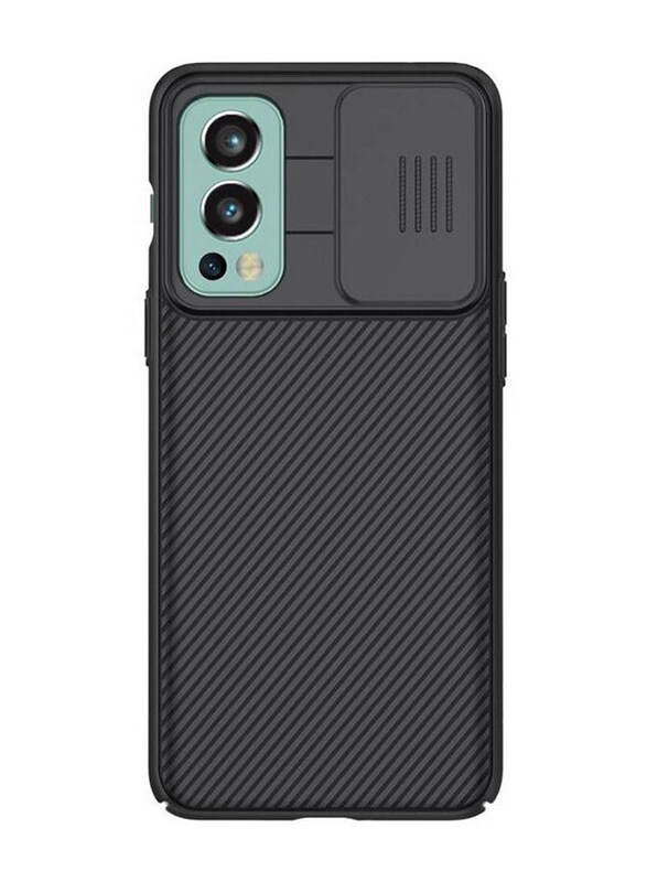 

Generic OnePlus Nord 2 Camsheild Bumper Slide Plastic Hard Mobile Phone Case Cover, Black